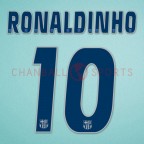 Barcelona 2004-2006 Ronaldinho #10 Awaykit Nameset Printing