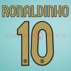 Barcelona 2006-2007 Ronaldinho #10 Home/Awaykit Nameset Printing