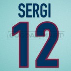 Barcelona 1998-1999 Sergi #12 Awaykit Nameset Printing