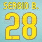 Barcelona 2008-2010 Sergio #28 Homekit Nameset Printing