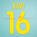 Barcelona 2000-2001 Xavi #16 Homekit Nameset Printing