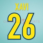 Barcelona 1998-1999 Xavi #26 Homekit Nameset Printing