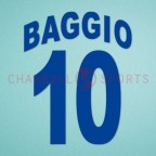 Brescia 2000-2001 Baggio #10 Awaykit Nameset Printing 