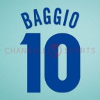 Brescia 2002-2003 Baggio #10 Awaykit Nameset Printing 