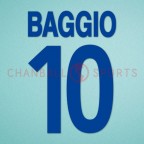 Brescia 2003-2004 Baggio #10 Awaykit Nameset Printing 