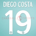 Chelsea 2013-2015 Diego Costa #19 Champions League Homekit Nameset Printing 