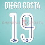 Chelsea 2015-2016 Diego Costa #19 Champions League Homekit Nameset Printing 