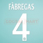 Chelsea 2014-2015 Fabregas #4 Champions League Homekit Nameset Printing