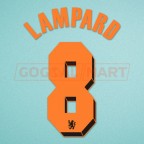 Chelsea 2010-2011 Lampard #8 Champions League Awaykit Nameset 