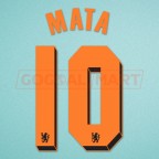 Chelsea 2010-2011 Mata #10 Champions League Awaykit Nameset 