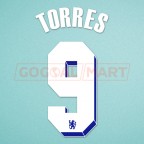 Chelsea 2011-2012 Torres #9 Champions League Homekit Nameset Printing 