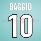 Inter Milan 1998-1999 Baggio #10 Homekit Nameset Printing