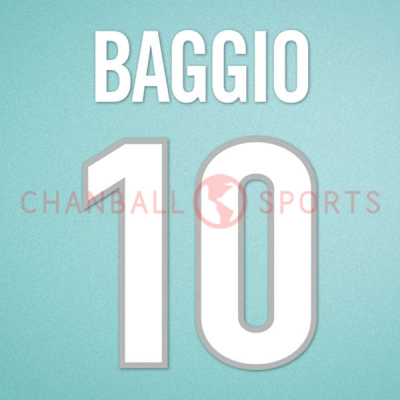 Inter Milan 1999-2000 Baggio #10 Homekit Nameset Printing