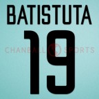 Inter Milan 2002-2004 Batistuta #19 Awaykit Nameset Printing