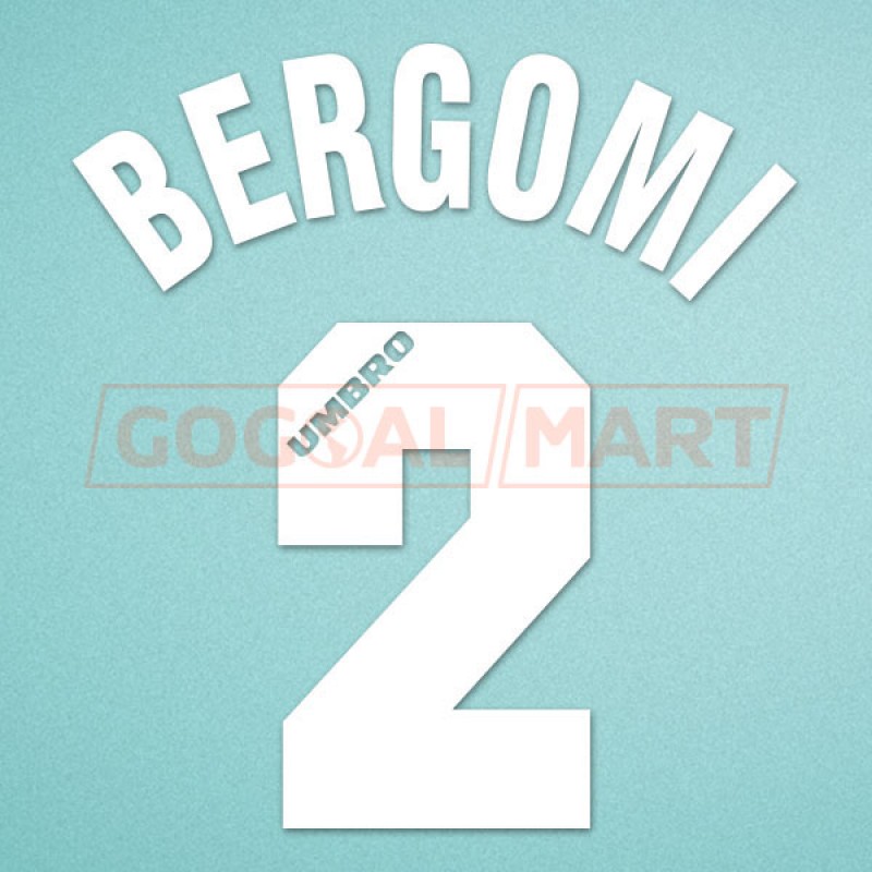 Inter Milan 1995-1996 Bergomi #2 Homekit Nameset Printing