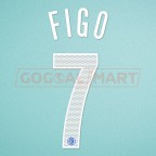 Inter Milan 2004-2006 Figo #7 Champions League Homekit Nameset Printing