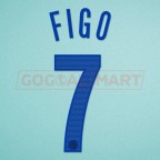 Inter Milan 2005-2006 Figo #7 Awaykit Nameset Printing
