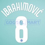 Inter Milan 2006-2007 Ibrahimovic #8 Homekit Nameset Printing