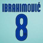 Inter Milan 2007-2008 Ibrahimovic #8 Awaykit Nameset Printing