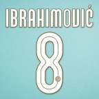 Inter Milan 2008-2009 Ibrahimovic #8 Homekit Nameset Printing