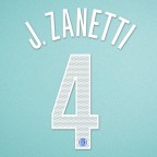 Inter Milan 2004-2006 J.Zanetti #4 Homekit Nameset Printing
