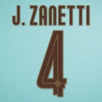 Inter Milan 2008-2009 J.Zanetti #4 Awaykit Nameset Printing