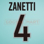 Inter Milan 1999-2000 J.Zanetti #4 Awayekit  Nameset Printing
