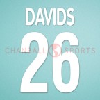 Juventus 2000-2001 Davids #26 Homekit Nameset Printing 