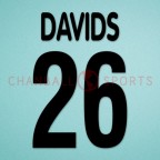 Juventus 2000-2003 Davids #26 Homekit Nameset Printing 