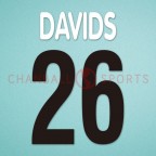 Juventus 2002-2003 Davids #26 Homekit Nameset Printing 