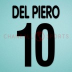 Juventus 2000-2003 Del Piero #10 Homekit Nameset Printing 