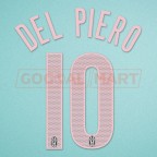 Juventus 2004-2005 Del Piero #10 3rd Awaykit Nameset Printing