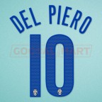 Juventus 2004-2005 Del Piero #10 3rd Awaykit Nameset Printing