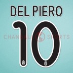 Juventus 2008-2010 Del Piero #10 Awaykit Nameset Printing 