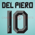 Juventus 2010-2012 Del Piero #10 Awaykit Nameset Printing 