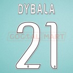 Juventus 2016-2017 Dybala #21 Awaykit Nameset Printing