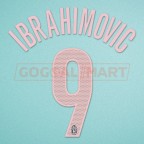 Juventus 2004-2005 Ibrahimovic #9 3rd Awaykit Nameset Printing