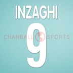 Juventus 2000-2001 Inzaghi #9 Homekit Nameset Printing 