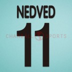 Juventus 2001-2003 Nedved #11 Awaykit Nameset Printing 