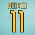 Juventus 2003-2004 Nedved #11 Homekit Nameset Printing 