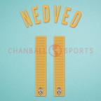 Juventus 2004-2005 Nedved #11 Awaykit Nameset Printing 