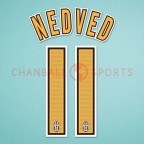 Juventus 2004-2005 Nedved #11 Homekit Nameset Printing 