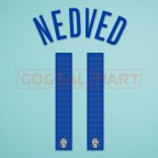Juventus 2005-2006 Nedved #11 3rd Awaykit Nameset Printing