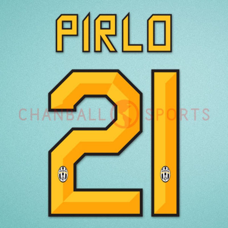 Juventus Pirlo #21 2011-2012 Homekit Nameset Printing 
