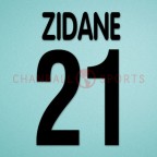 Juventus 2000-2001 Zidane #21 Awaykit Nameset Printing 