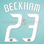 LA Galaxy 2008-2012 Beckham #23 Awaykit Nameset Printing 