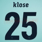 Lazio 2011-2012 Klose #25 Awaykit Nameset Printing