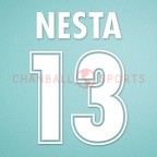 Lazio 1998-2002 Nesta #13 Awaykit Nameset Printing 