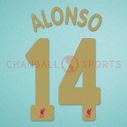 Liverpool 2005-2006 Alonso #14 Champions League Homekit Nameset Printing
