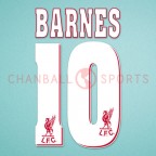 Liverpool 1996-1997 Barnes #10 Homekit Nameset Printing 